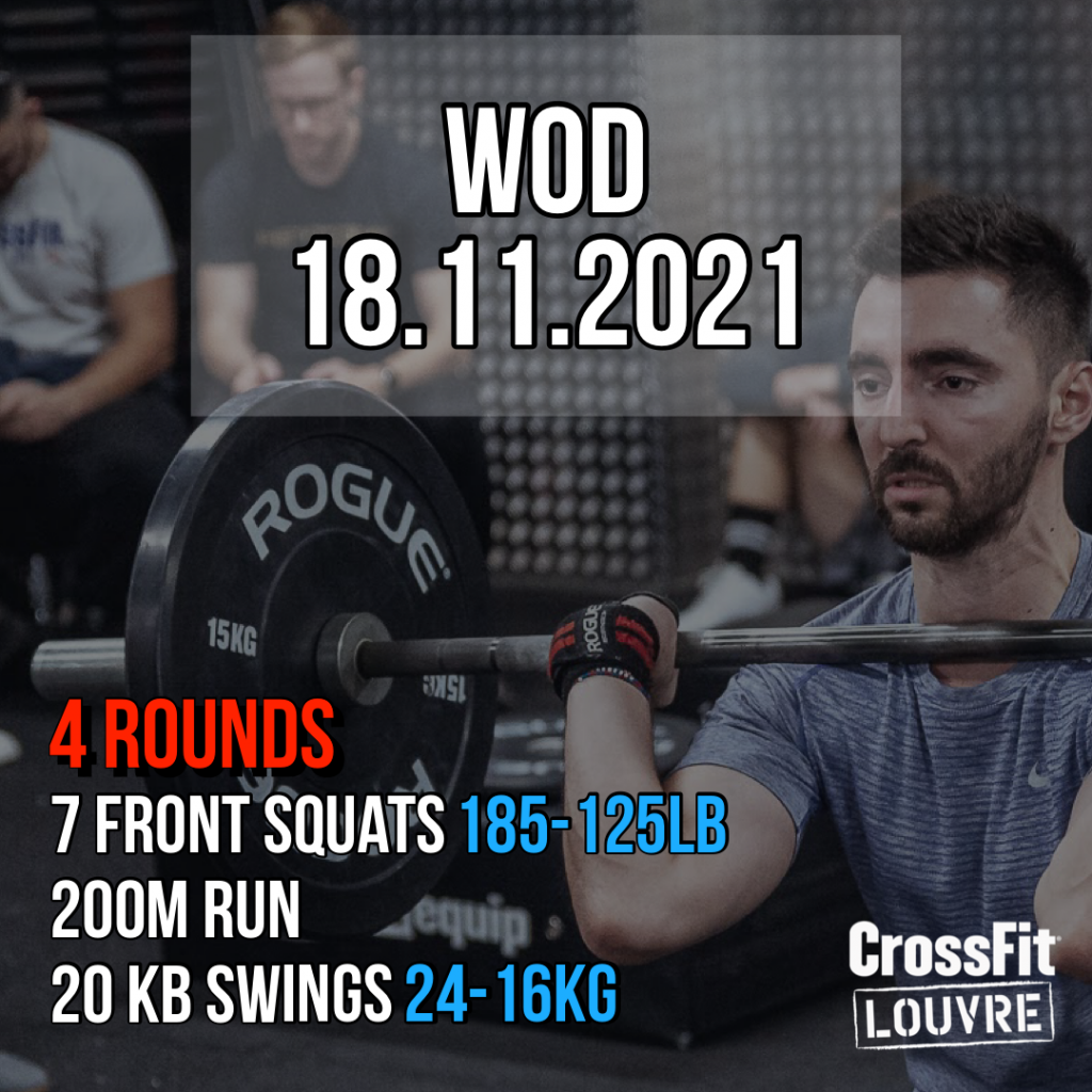 For Time Triplet Front Squat Run KB Swing